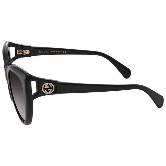 NEW Gucci Grey and Black Cat Eye Women's Sunglasses - Picture 3 of 5